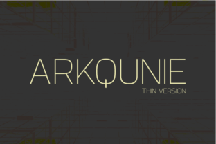 Arkqunie Thin Typeface for Modern Branding