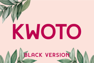 Kwoto Black Typeface for Editorial Design